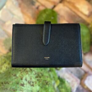 CELINE Large Strap Wallet French Purse